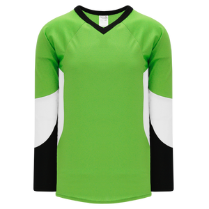 Athletic Knit (AK) H6600Y-107 Youth Lime Green/Black/White League Hockey Jersey