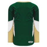 Athletic Knit (AK) H6600Y-262 Youth Dark Green/Vegas Gold/White League Hockey Jersey