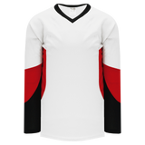 Athletic Knit (AK) H6600Y-415 Youth White/Black/Red League Hockey Jersey