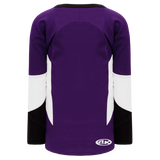 Athletic Knit (AK) H6600A-438 Adult Purple/Black/White League Hockey Jersey