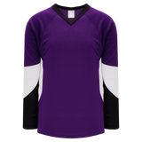 Athletic Knit (AK) H6600Y-438 Youth Purple/Black/White League Hockey Jersey