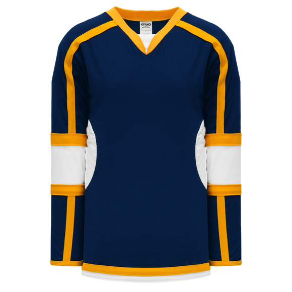 Athletic Knit (AK) H7000A-460 Adult Navy/Gold Select Hockey Jersey