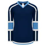 Athletic Knit (AK) H7000A-761 Adult Navy/Sky Blue Select Hockey Jersey