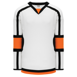 Athletic Knit (AK) H7000Y-833 Youth White/Black/Orange Select Hockey Jersey