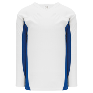 Athletic Knit (AK) H7100Y-207 Youth White/Royal Blue Select Hockey Jersey