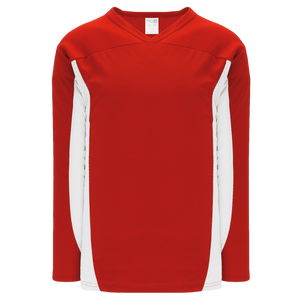 Athletic Knit (AK) H7100A-208 Adult Red/White Select Hockey Jersey