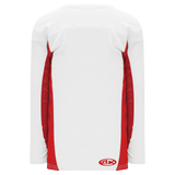 Athletic Knit (AK) H7100A-209 Adult White/Red Select Hockey Jersey