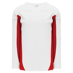 Athletic Knit (AK) H7100Y-209 Youth White/Red Select Hockey Jersey