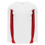 Athletic Knit (AK) H7100A-209 Adult White/Red Select Hockey Jersey