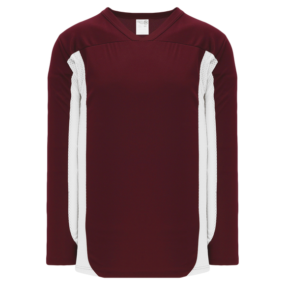 Athletic Knit (AK) H7100A-233 Adult Maroon/White Select Hockey Jersey