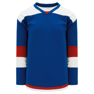 Athletic Knit (AK) H7400A-333 Adult Royal Blue/Red Select Hockey Jersey