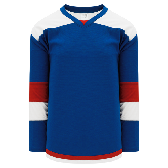 Athletic Knit (AK) H7400A-333 Adult Royal Blue/Red Select Hockey Jersey