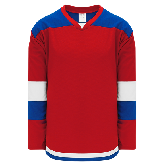 Athletic Knit (AK) H7400A-344 Adult Red/Royal Blue Select Hockey Jersey