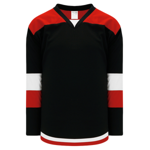 Athletic Knit (AK) H7400Y-348 Youth Black/Red Select Hockey Jersey