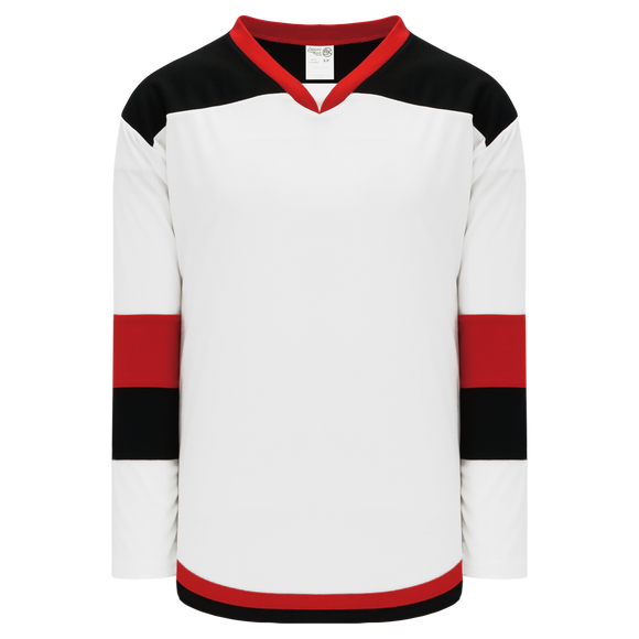 Athletic Knit (AK) H7400Y-415 Youth White/Black/Red Select Hockey Jersey