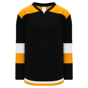 Athletic Knit (AK) H7400A-437 Adult Black/Gold Select Hockey Jersey