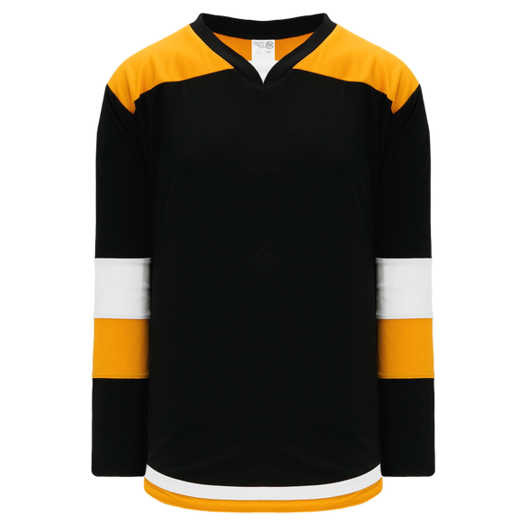 Athletic Knit (AK) H7400Y-437 Youth Black/Gold Select Hockey Jersey