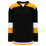 Athletic Knit (AK) H7400A-437 Adult Black/Gold Select Hockey Jersey
