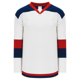 Athletic Knit (AK) H7400A-765 Adult White/Navy/Red Select Hockey Jersey