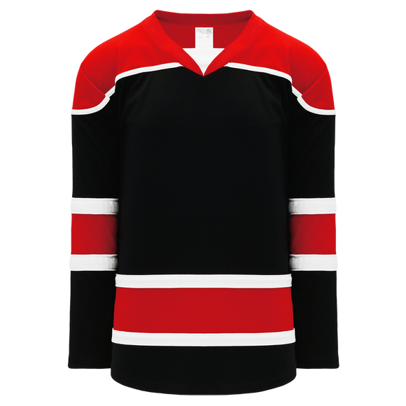 Athletic Knit (AK) H7500A-348 Adult Black/Red/White Select Hockey Jersey