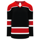 Athletic Knit (AK) H7500A-348 Adult Black/Red/White Select Hockey Jersey