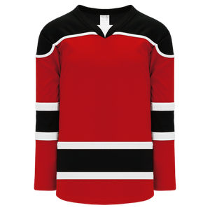Athletic Knit (AK) H7500A-414 Adult Red/Black Select Hockey Jersey