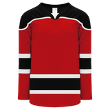 Athletic Knit (AK) H7500A-414 Adult Red/Black Select Hockey Jersey