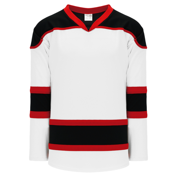 Athletic Knit (AK) H7500Y-415 Youth White/Black/Red Select Hockey Jersey