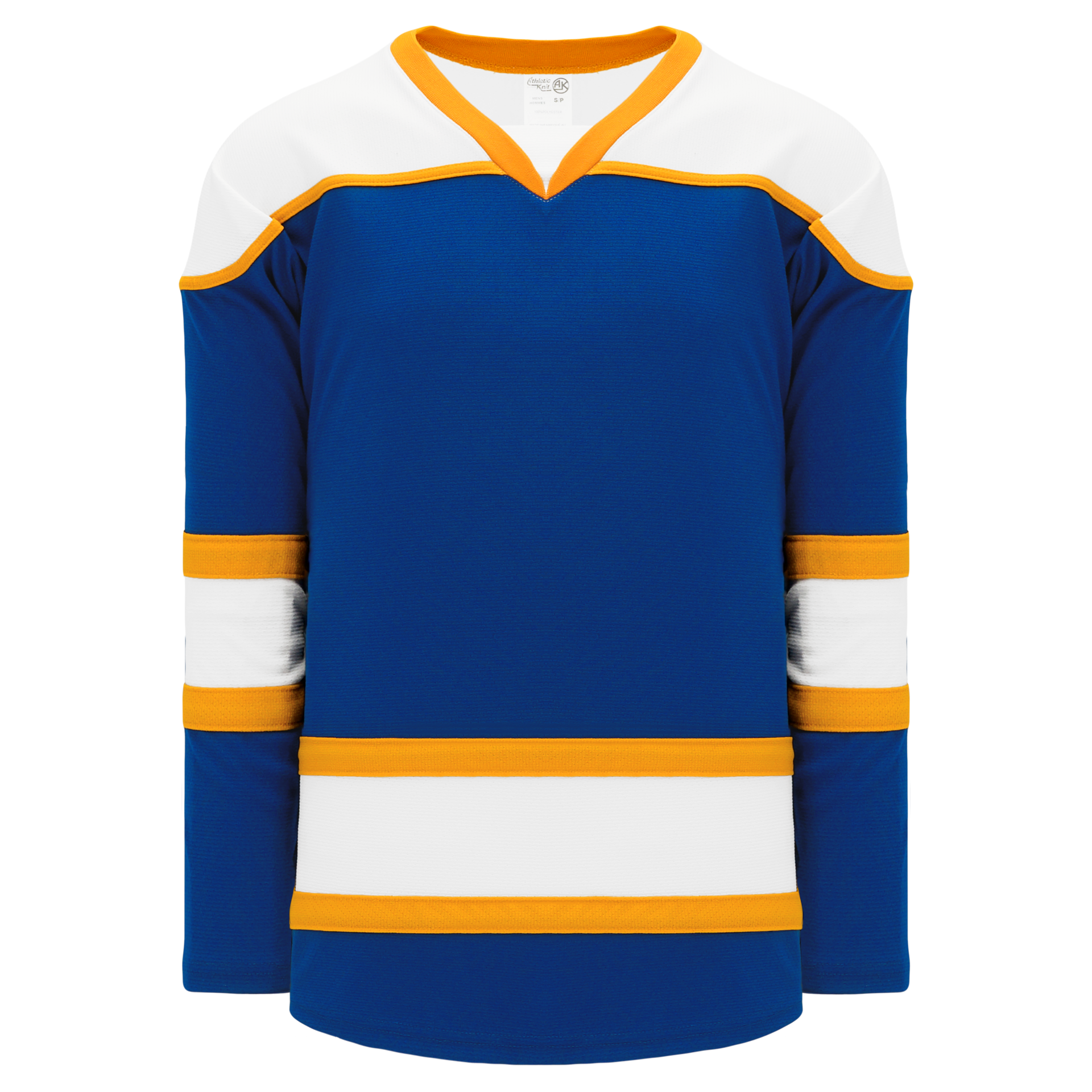 Vintage Bauer Blue Yellow Gold Hockey Jersey Knit Sweater Shirt Small S  Medium M