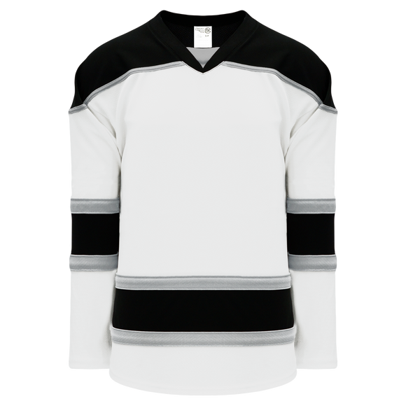 Athletic Knit (AK) H7500Y-627 Youth White/Black/Grey Select Hockey Jersey