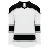 Athletic Knit (AK) H7500A-627 Adult White/Black/Grey Select Hockey Jersey