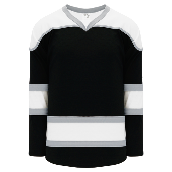 Athletic Knit (AK) H7500Y-918 Youth Black/White/Grey Select Hockey Jersey