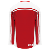Athletic Knit (AK) H7600A-208 Adult Red/White Select Hockey Jersey