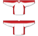 Athletic Knit (AK) H7600 White/Red Select Hockey Jersey - PSH Sports
