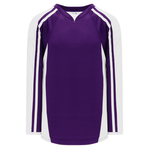 Athletic Knit (AK) H7600A-220 Adult Purple/White Select Hockey Jersey