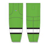 Athletic Knit (AK) HS2100 Lime Green/Black/White Mesh Cut & Sew Ice Hockey Socks - PSH Sports