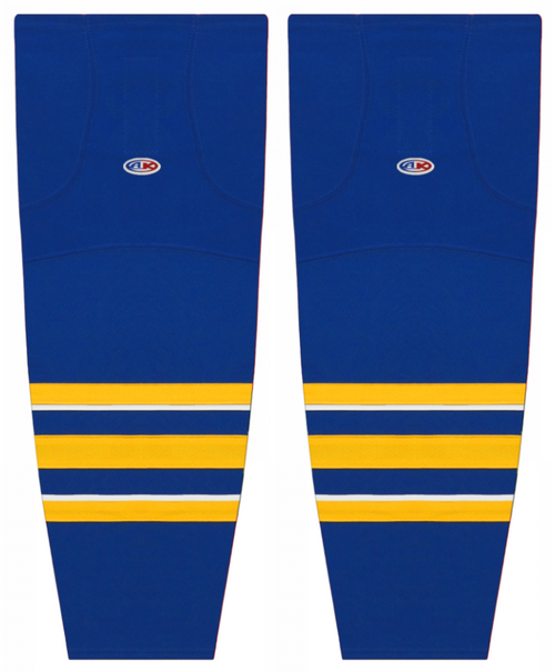 Athletic Knit (AK) HS2100-200 2021 Buffalo Sabres Royal Blue Mesh Ice Hockey Socks - PSH Sports