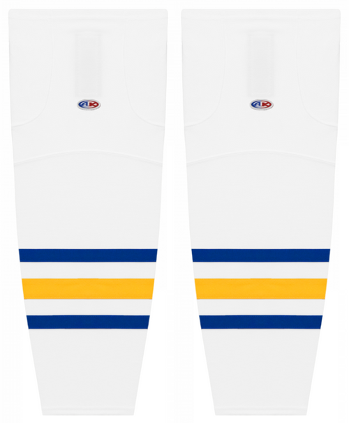 Athletic Knit (AK) HS2100-201 2021 Buffalo Sabres White Mesh Ice Hockey Socks - PSH Sports