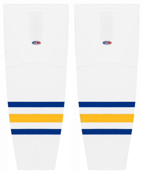 Athletic Knit (AK) HS2100-201 2021 Buffalo Sabres White Mesh Ice Hockey Socks