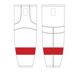 Athletic Knit (AK) HS2100 Detroit Red Wings White Mesh Cut & Sew Ice Hockey Socks - PSH Sports