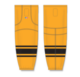 Athletic Knit (AK) HS2100 Gold/Black Mesh Cut & Sew Ice Hockey Socks - PSH Sports