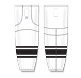 Athletic Knit (AK) HS2100 White/Black Mesh Cut & Sew Ice Hockey Socks - PSH Sports