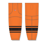 Athletic Knit (AK) HS2100 Orange/Black Mesh Cut & Sew Ice Hockey Socks - PSH Sports