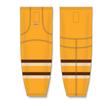 Athletic Knit (AK) HS2100 Boston Bruins Winter Classic Gold Mesh Cut & Sew Ice Hockey Socks - PSH Sports