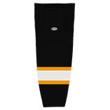 Athletic Knit (AK) HS2100-300 Boston Bruins Black Mesh Ice Hockey Socks