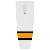 Athletic Knit (AK) HS2100-301 Boston Bruins White Mesh Ice Hockey Socks