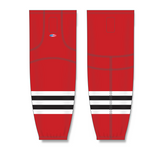 Athletic Knit (AK) HS2100 Chicago Blackhawks Red Mesh Cut & Sew Ice Hockey Socks - PSH Sports