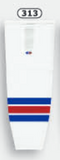 Athletic Knit (AK) HS2100-313 New York Rangers White Mesh Ice Hockey Socks