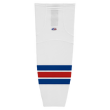 Athletic Knit (AK) HS2100-313 Kitchener Rangers White Mesh Ice Hockey Socks