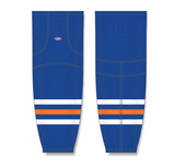 Athletic Knit (AK) HS2100 Edmonton Oilers Royal Blue Mesh Cut & Sew Ice Hockey Socks - PSH Sports